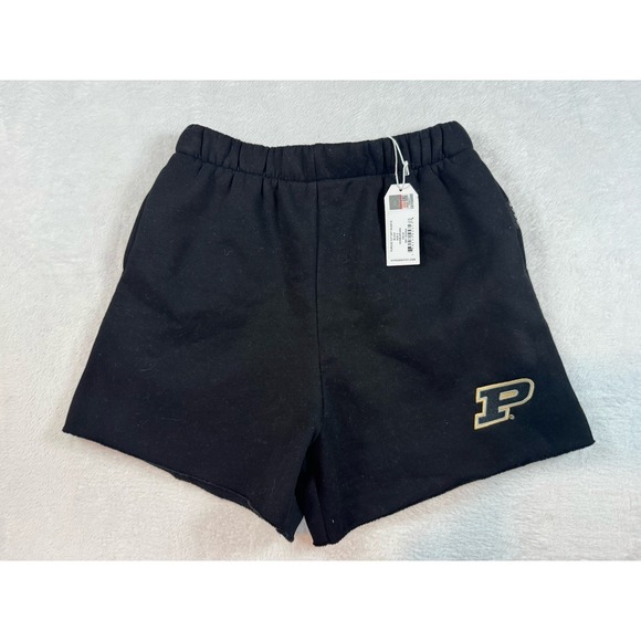 Hype Pants - Hype & Vice Purdue Boilermakers Black Cut Off Sweat Shorts Women's Small